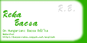 reka bacsa business card